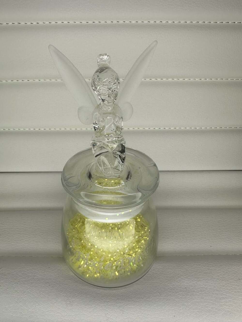 Disney Arribas Bros Tinker Bell Glass Pixie Dust Jar Figurine
